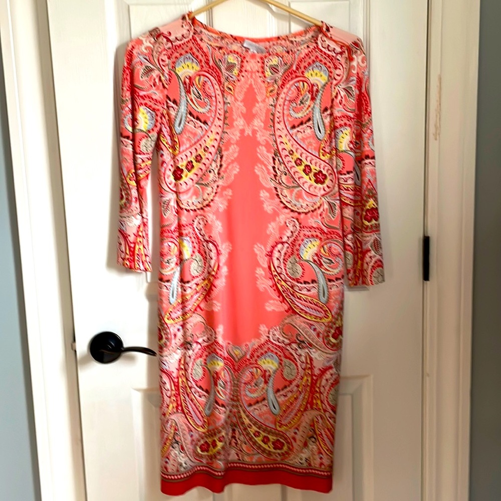 London Times spring dress. 3/4 length sleeves.